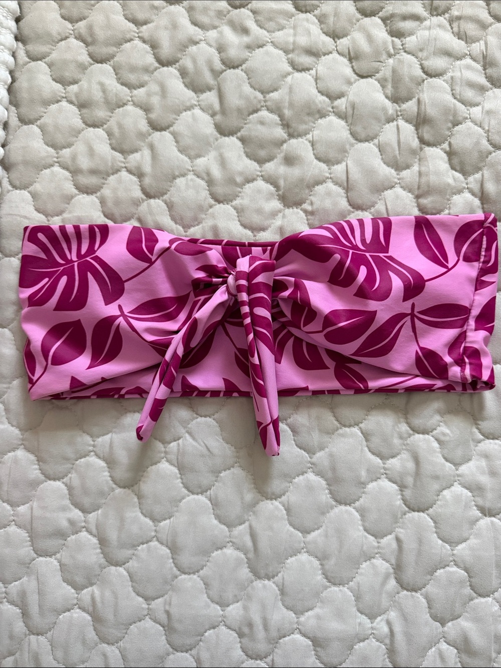 Assorted Bright Pink Floral Trim Bikini Tops - Picture 8 of 9